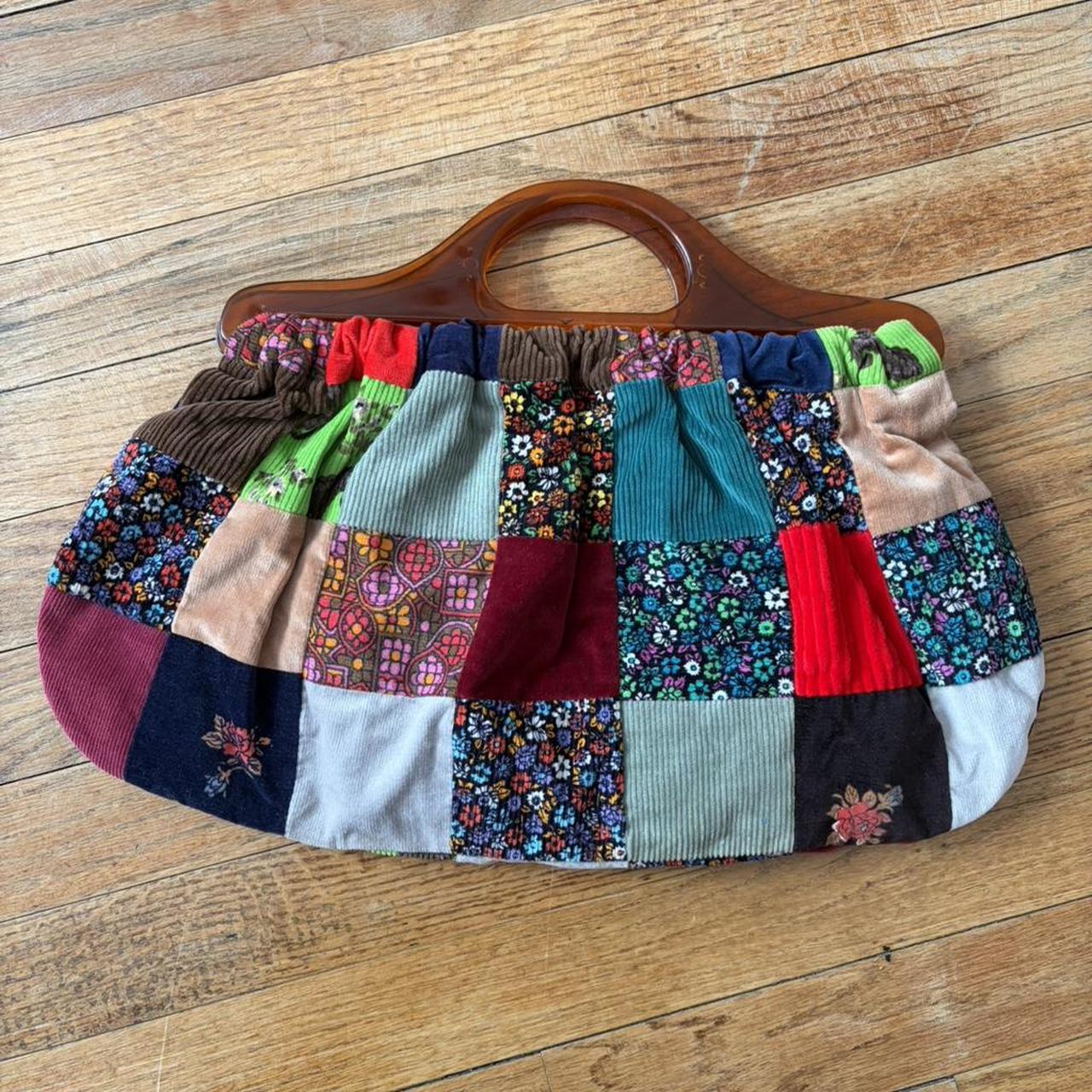 Women's Bag - Multi – Handmade patchwork bag with… - image 2