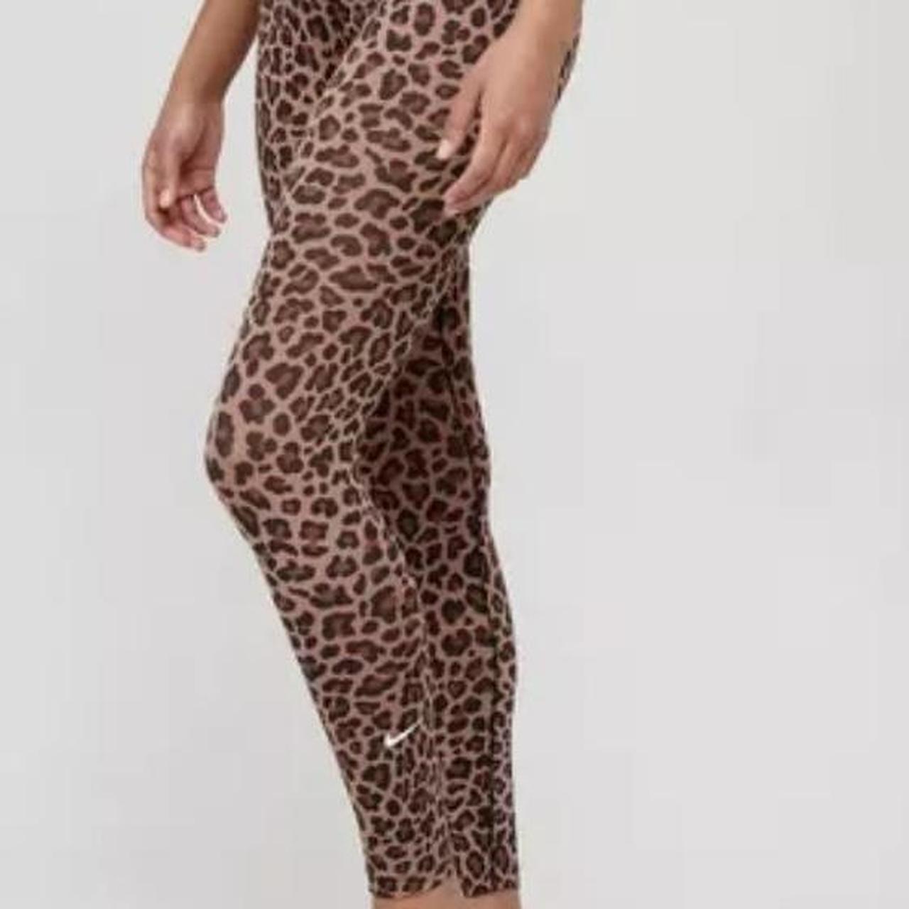 nike training leopard print leggings