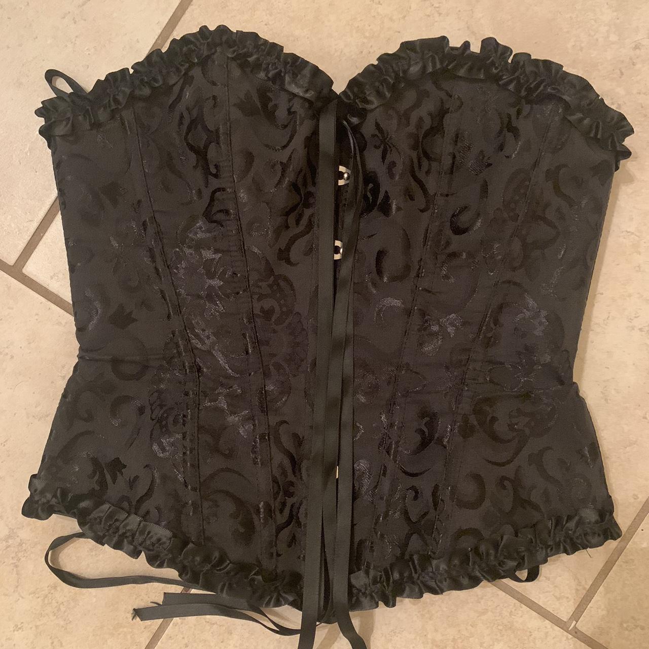 gothic corset top size: M - Depop