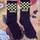 Vans men's burgundy and yellow punk skater grunge socks