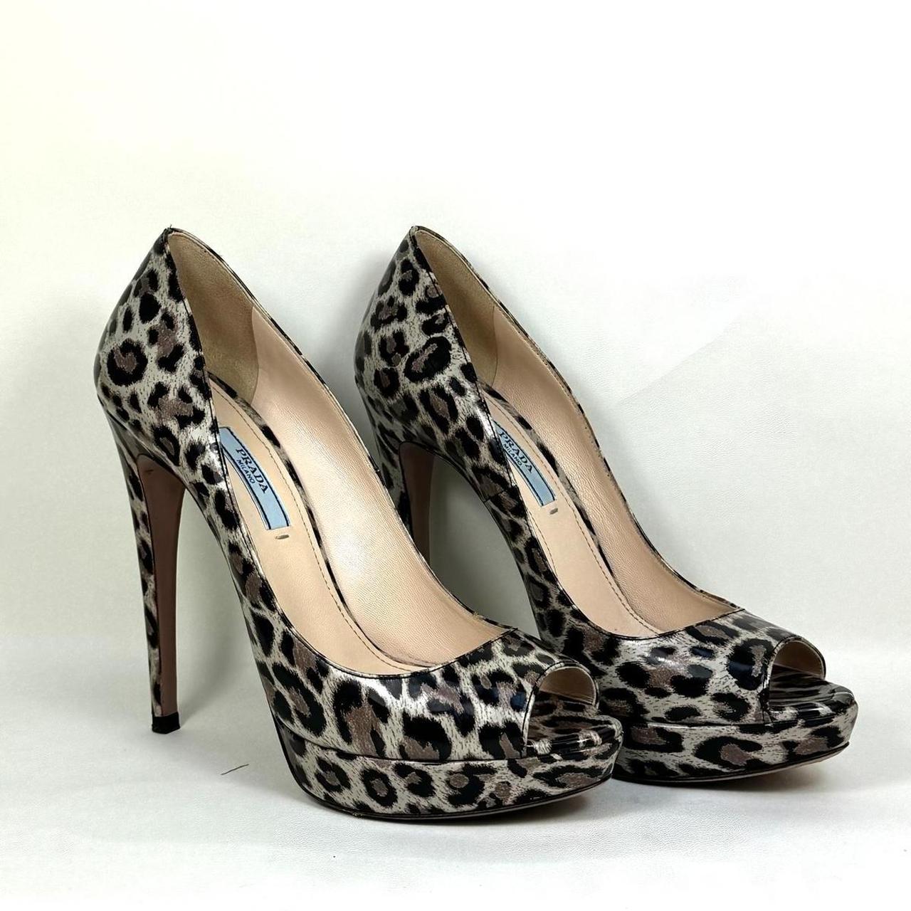 Prada Leopard Heels Size 6 Used the exterior in