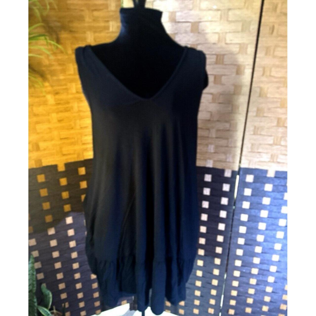 ASOS DESIGN Mini Dress, Tiered Hem, Pockets, Black,... - Depop