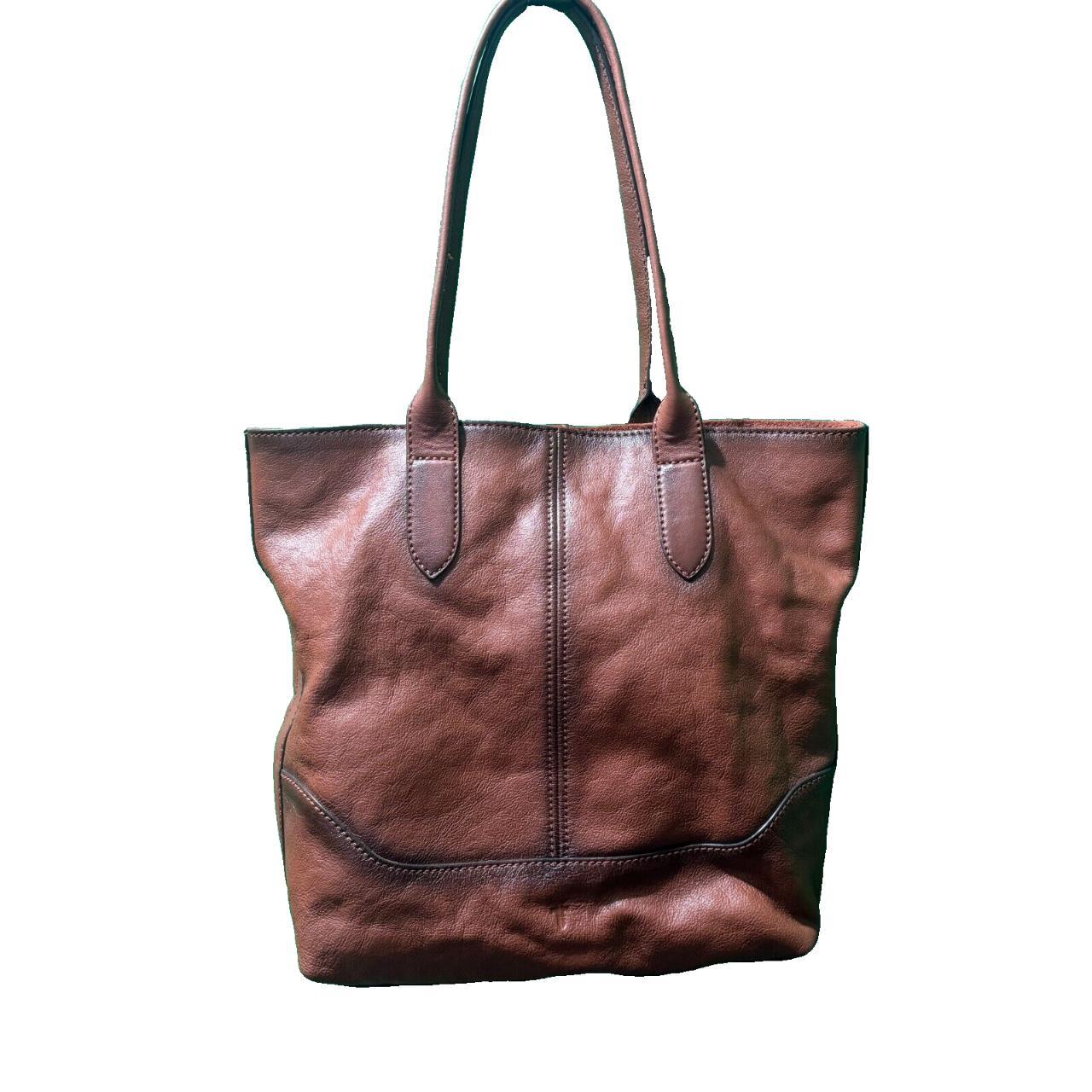 FRYE Leather Ring Shopper Tote Cognac The Frye