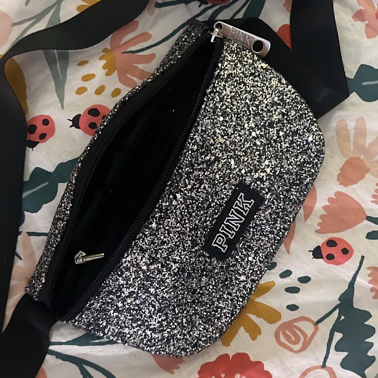 VICTORIAS SECRET PINK glittery silver and black. Depop