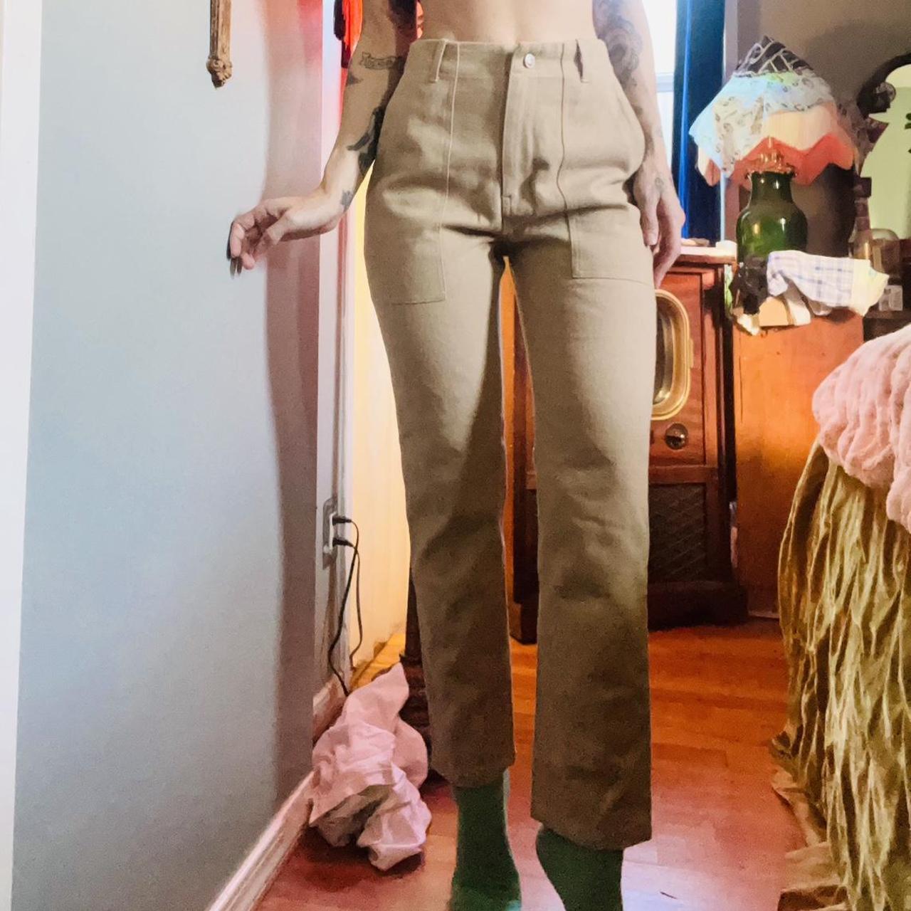 FASHION brand company pants. Beige color army pants... Depop