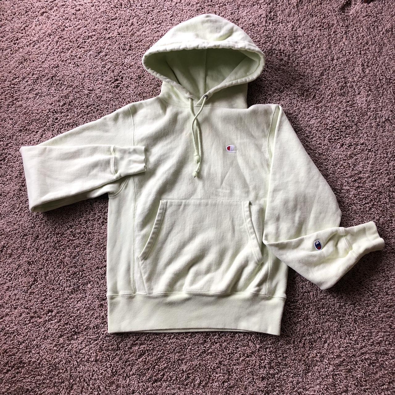 Vintage neon green reverse weave hoodie