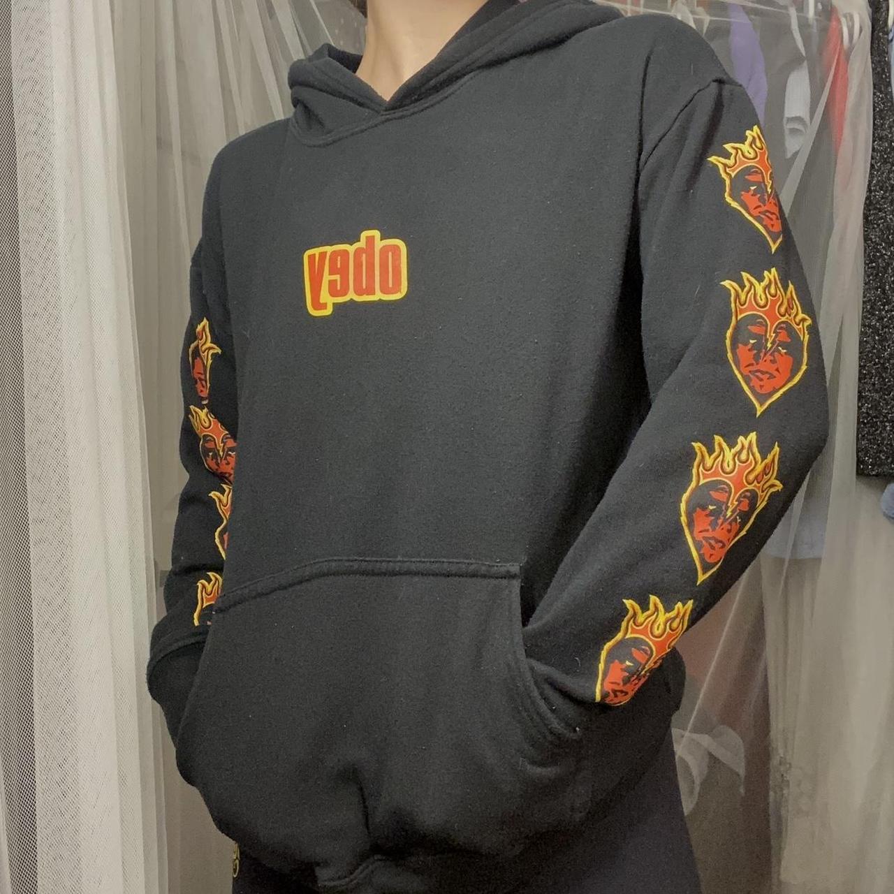 Obey flame hoodie best sale