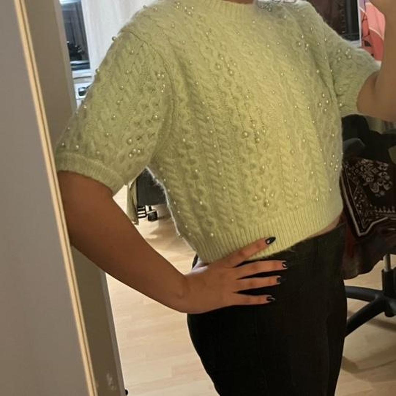 Zara Wool Alpaca Blend Light/Mint Green Depop