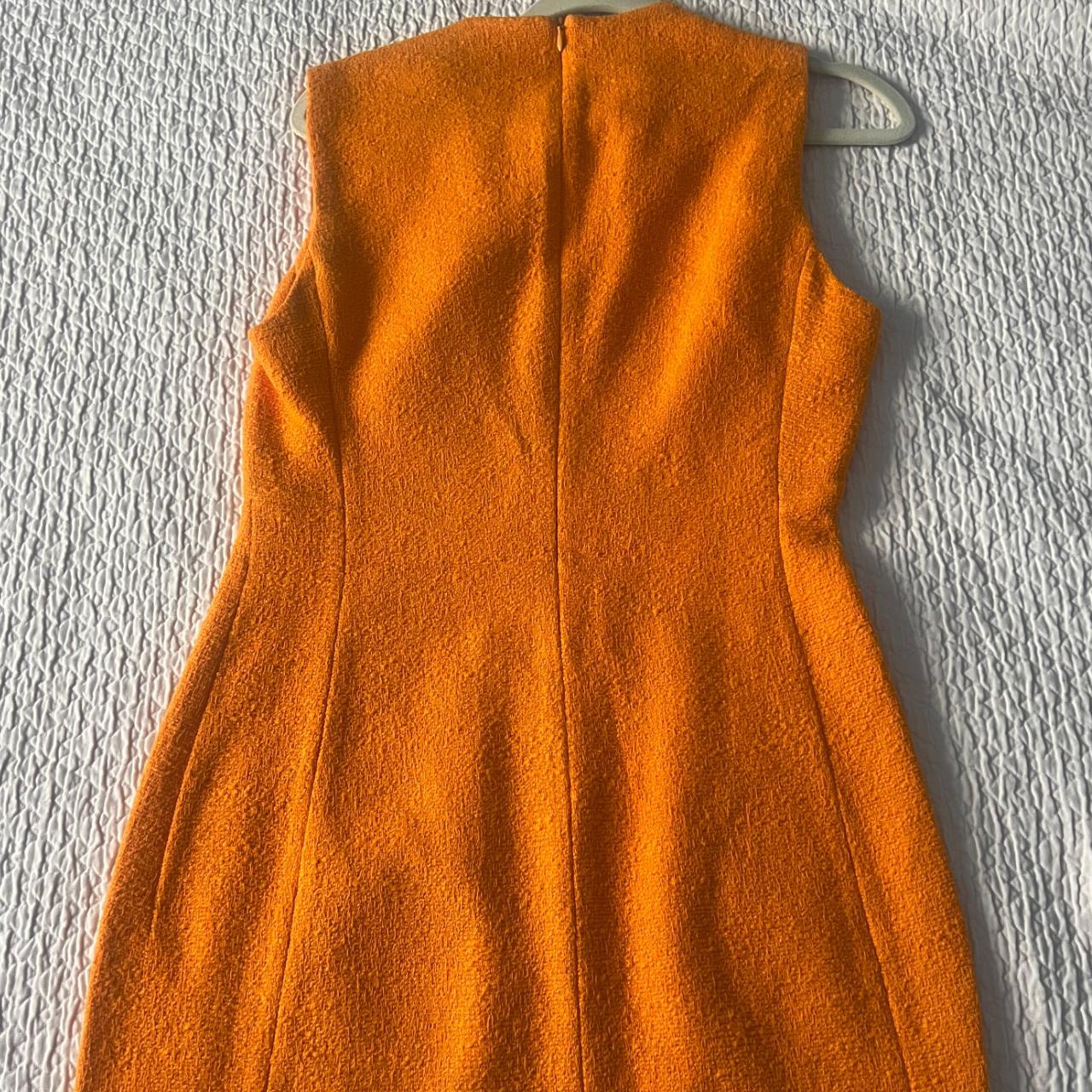 Orange textured Zara dress - Depop