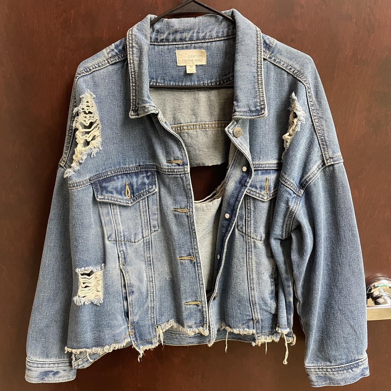 Caution to the wind denim jacket best sale