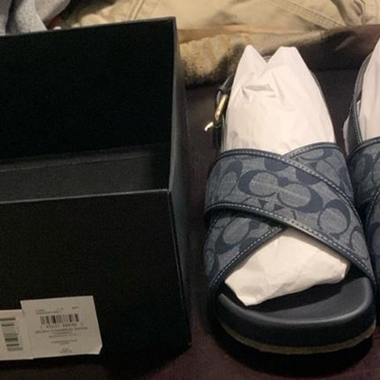 coach chambray sandals