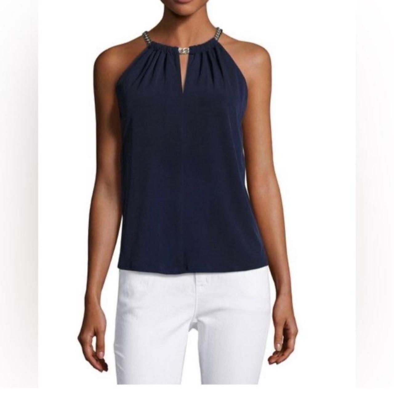 Michael kors vest womens navy on sale