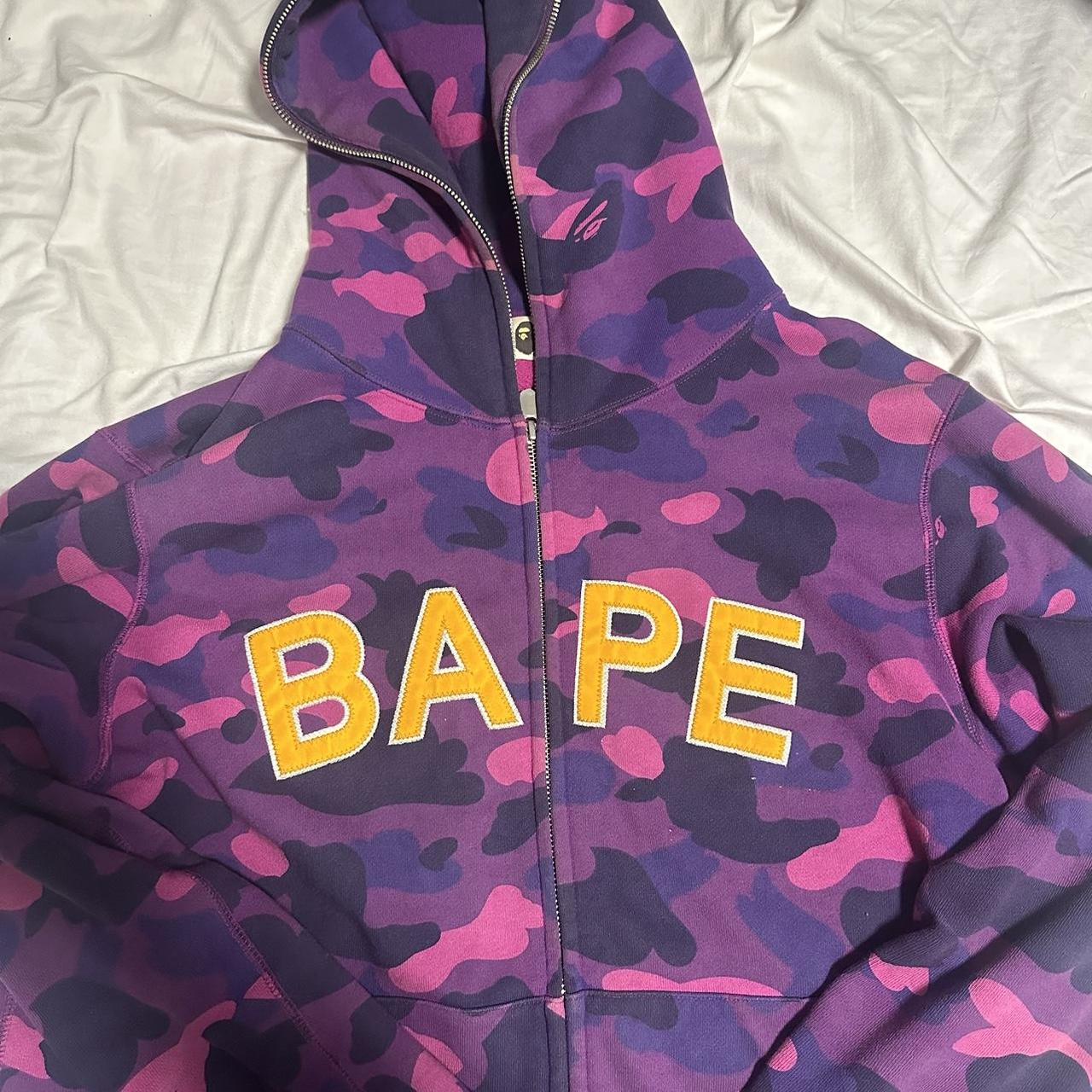 Purple Bape hoodie Size Large Price negotiable Depop