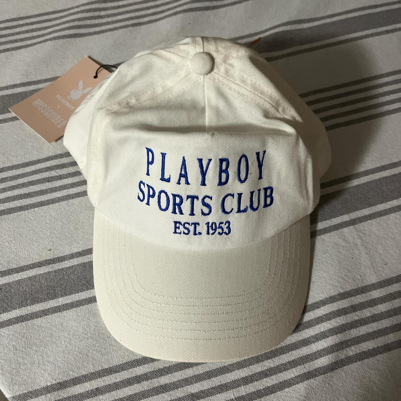 White and blue Playboy Sports Club cap new with