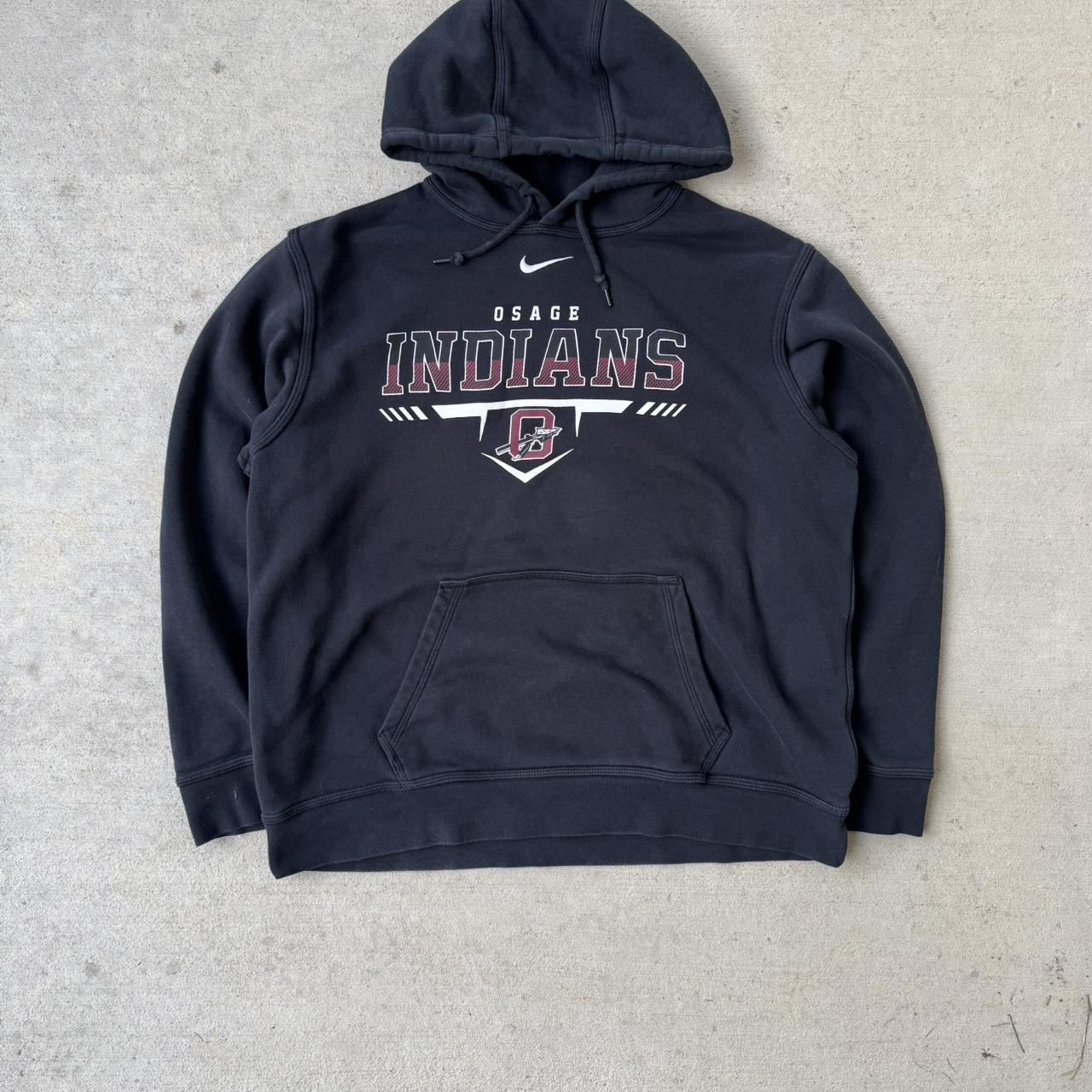 Nike Men's Hoodie - Black/Navy - L – Nike black Osage Indians hoodie - Large …