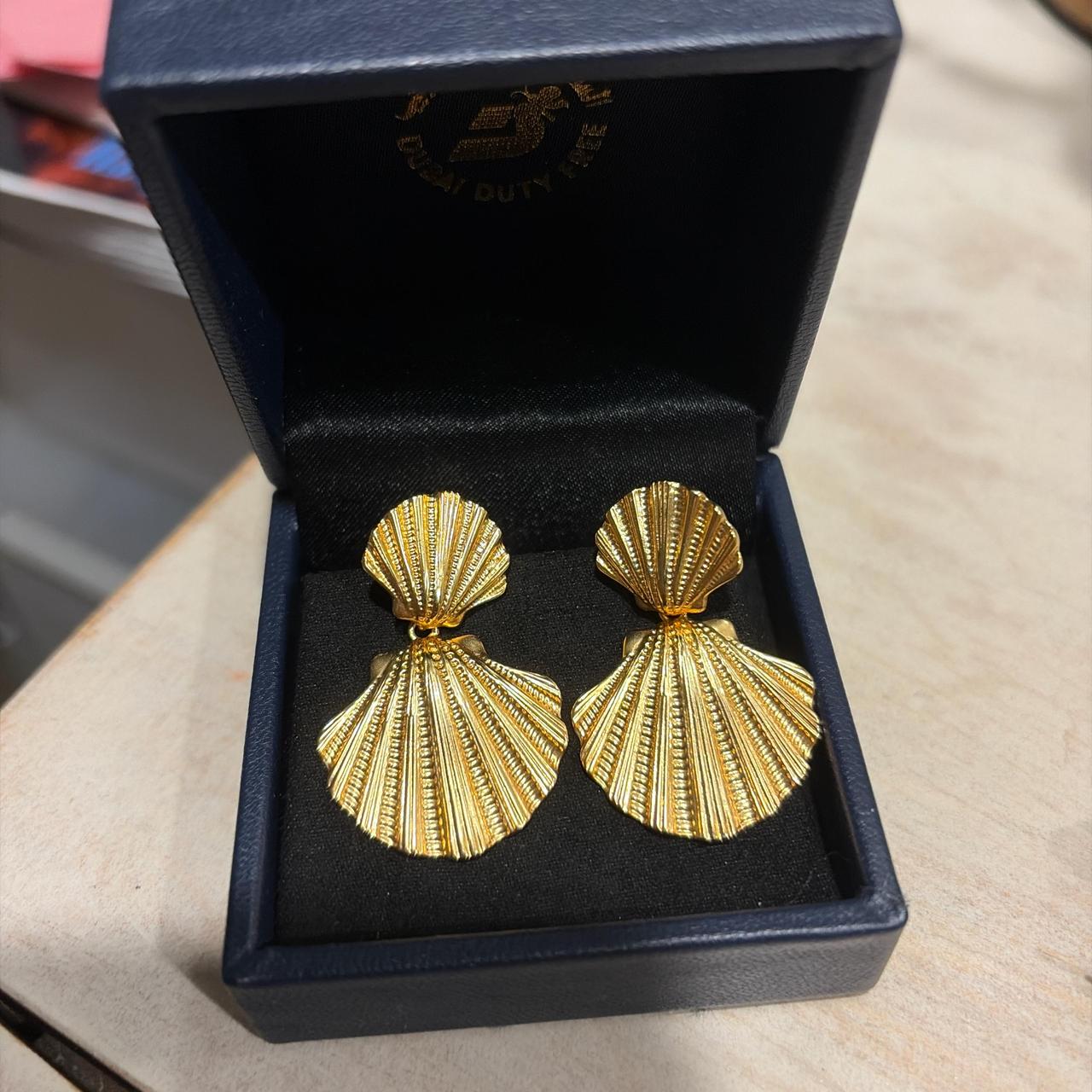 Women's Earrings - Gold – Real silver dipped in 1… - image 1