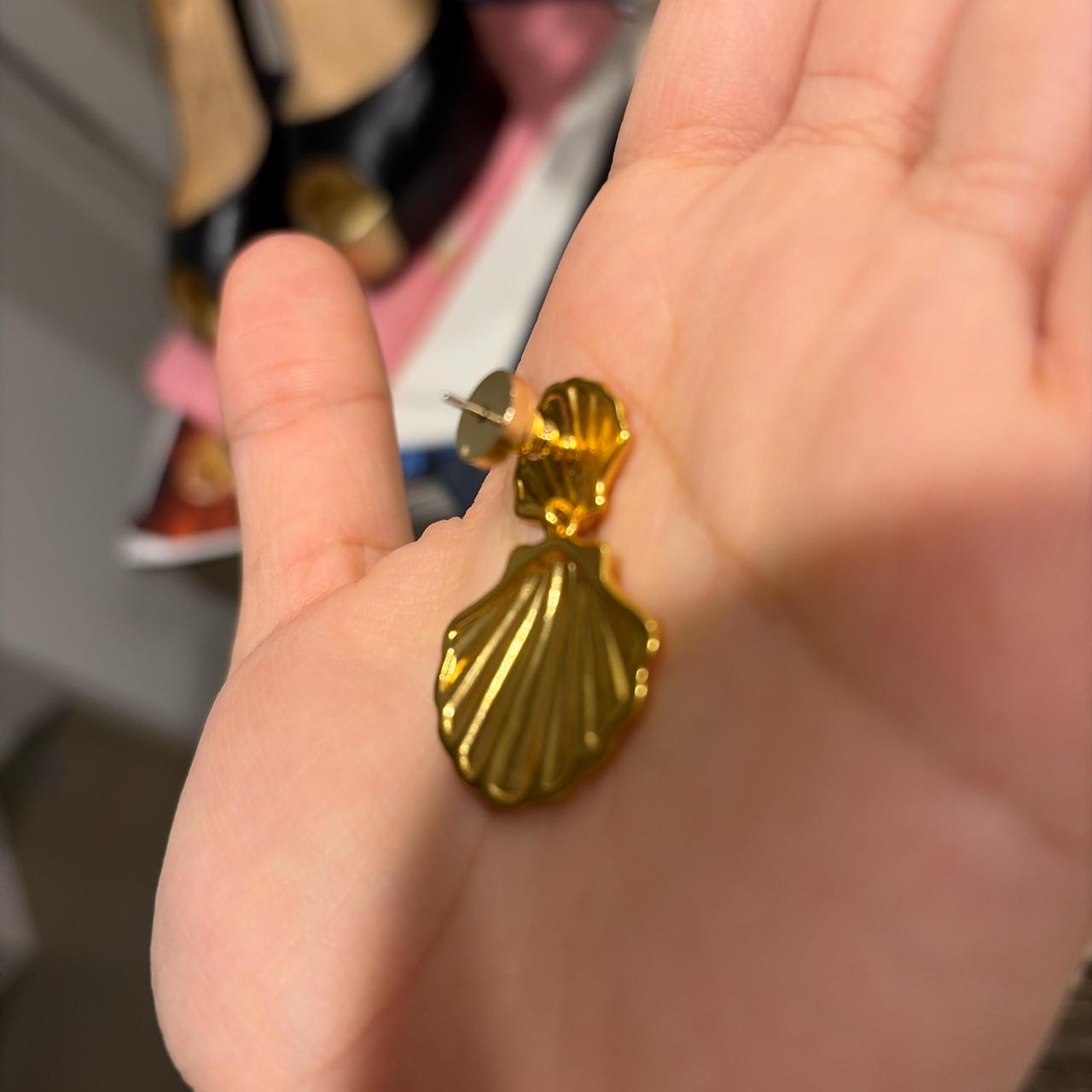 Women's Earrings - Gold – Real silver dipped in 1… - image 2