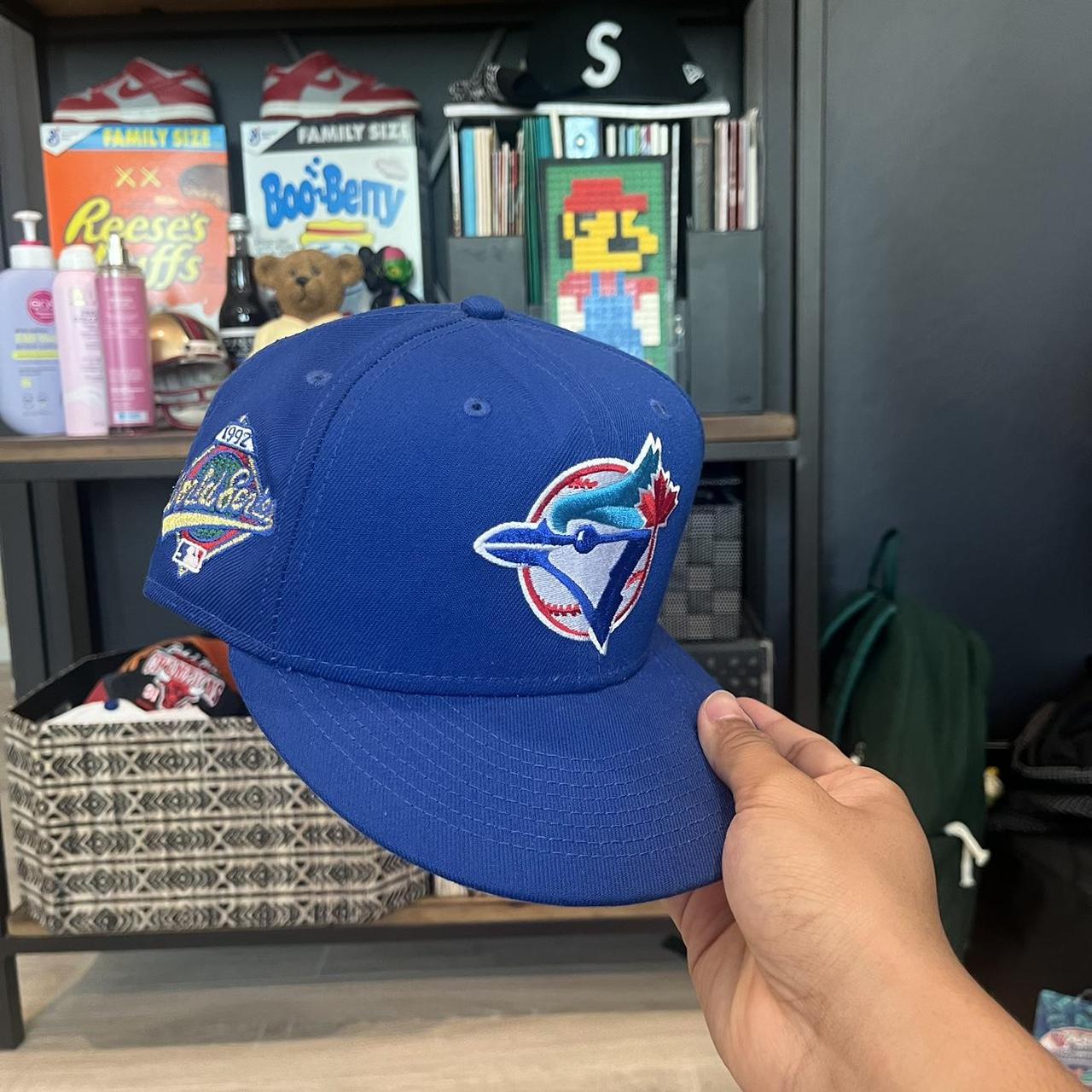 Toronto Blue jays Fitted hat World Series 1992 Pink | Depop
