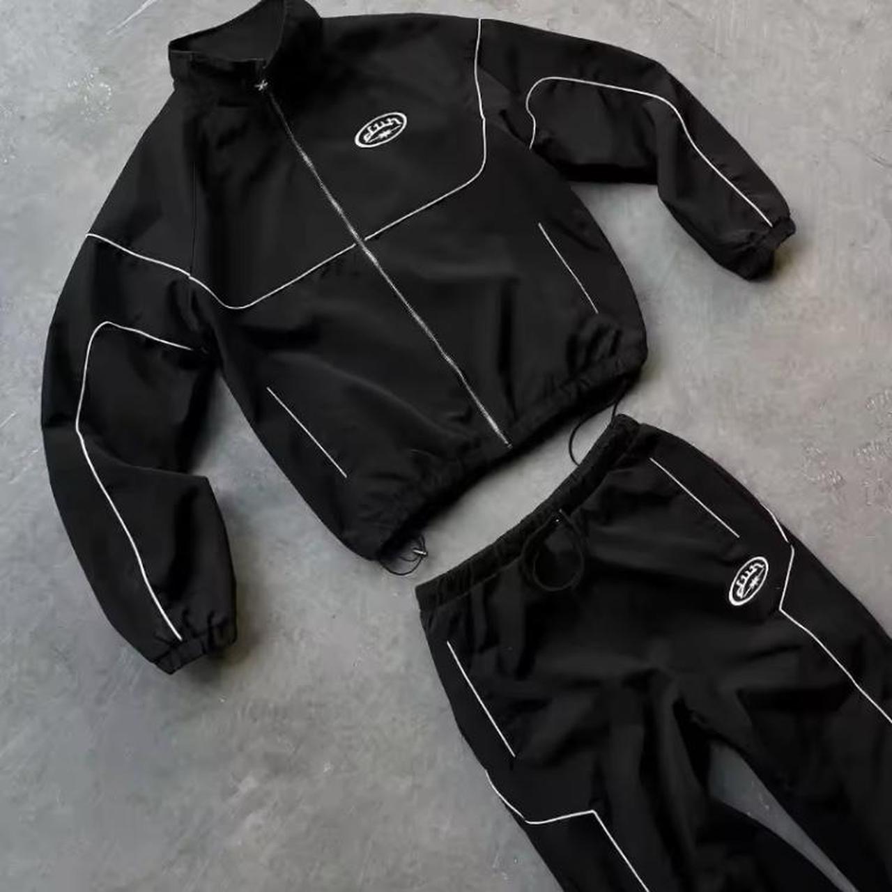 Black & white tracksuit, ideal for rave, festival,... | Depop