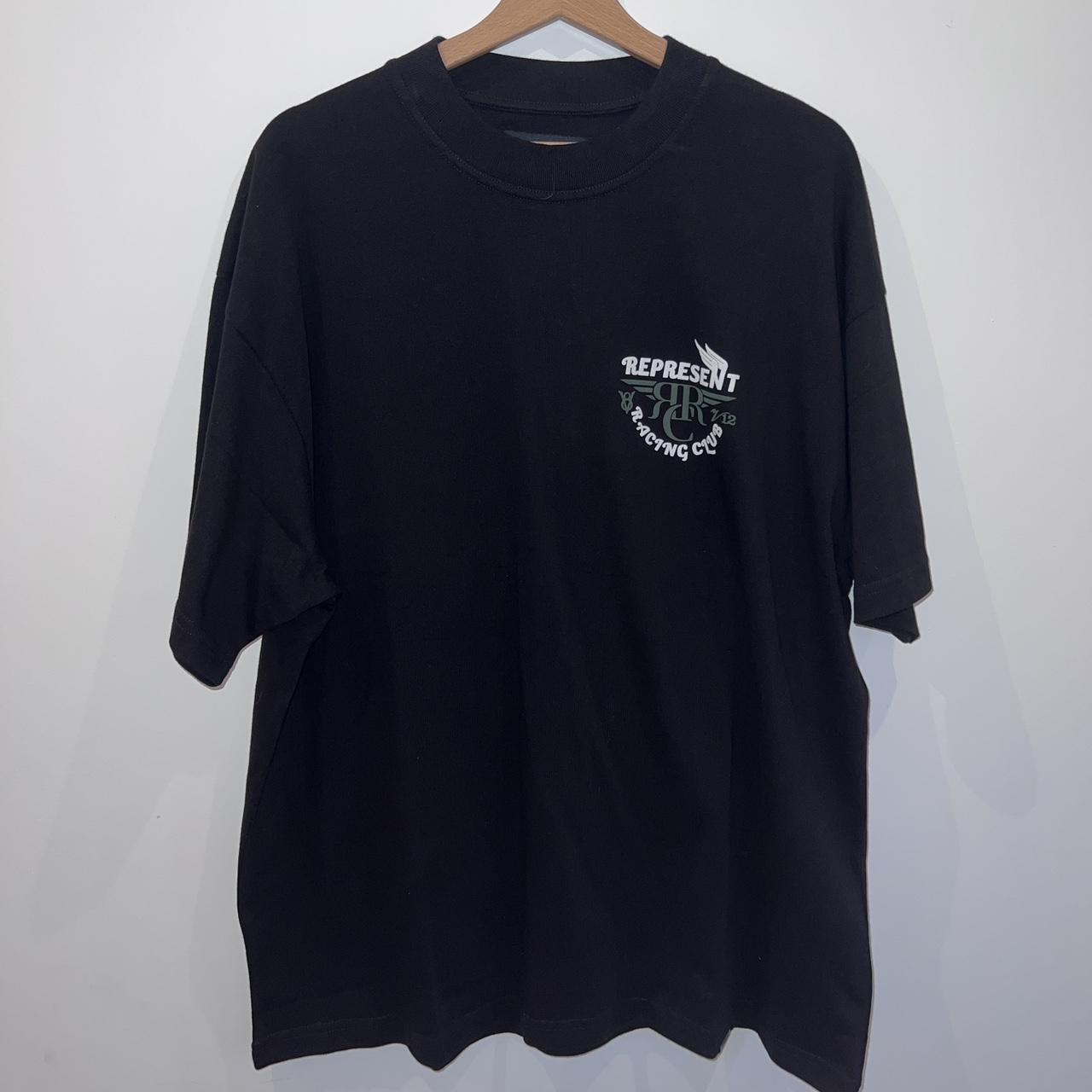 Represent Men's Black and Green T-shirt | Depop