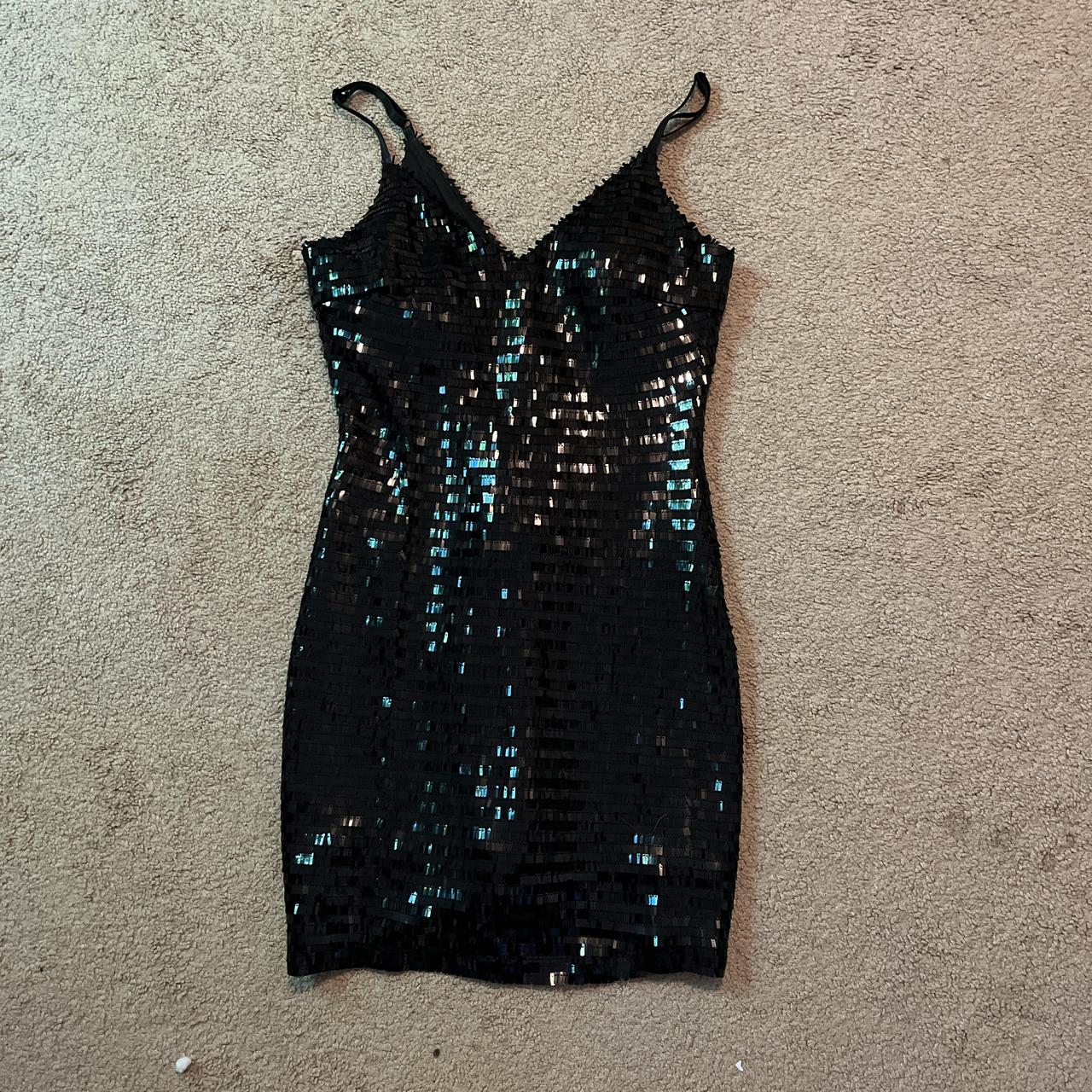 black sequin mini dress SIZE M i wore