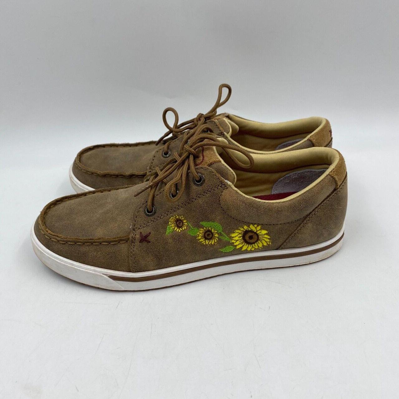 Twisted x womens 8.5M sunflower kicks lace up brown... - Depop