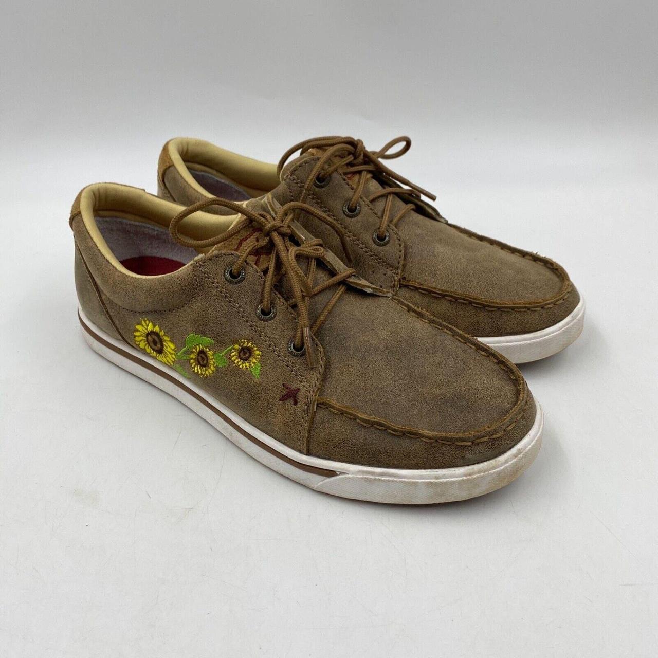 Twisted x womens 8.5M sunflower kicks lace up brown... - Depop