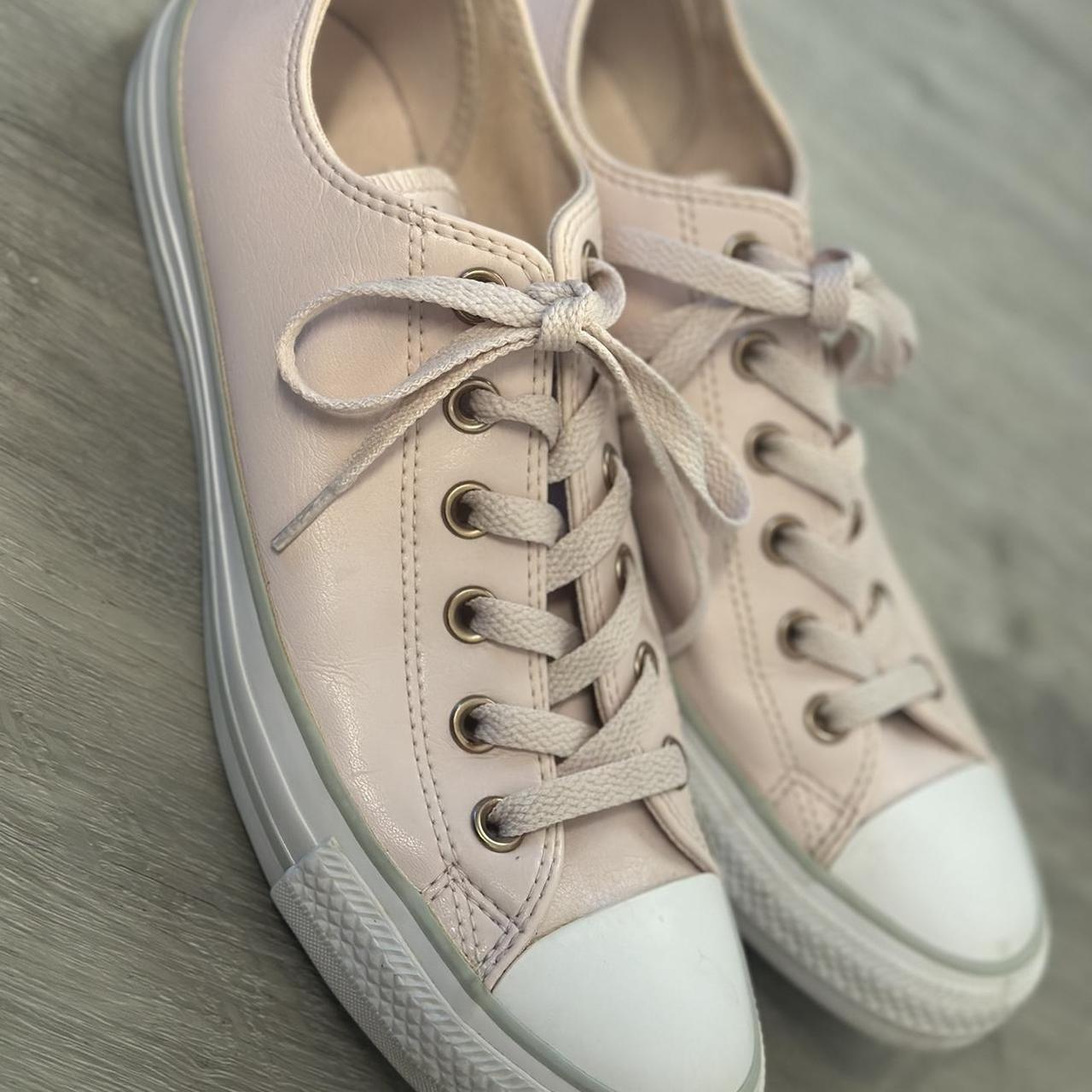 Converse pink low tops size US9 l EUR40. Barely. Depop