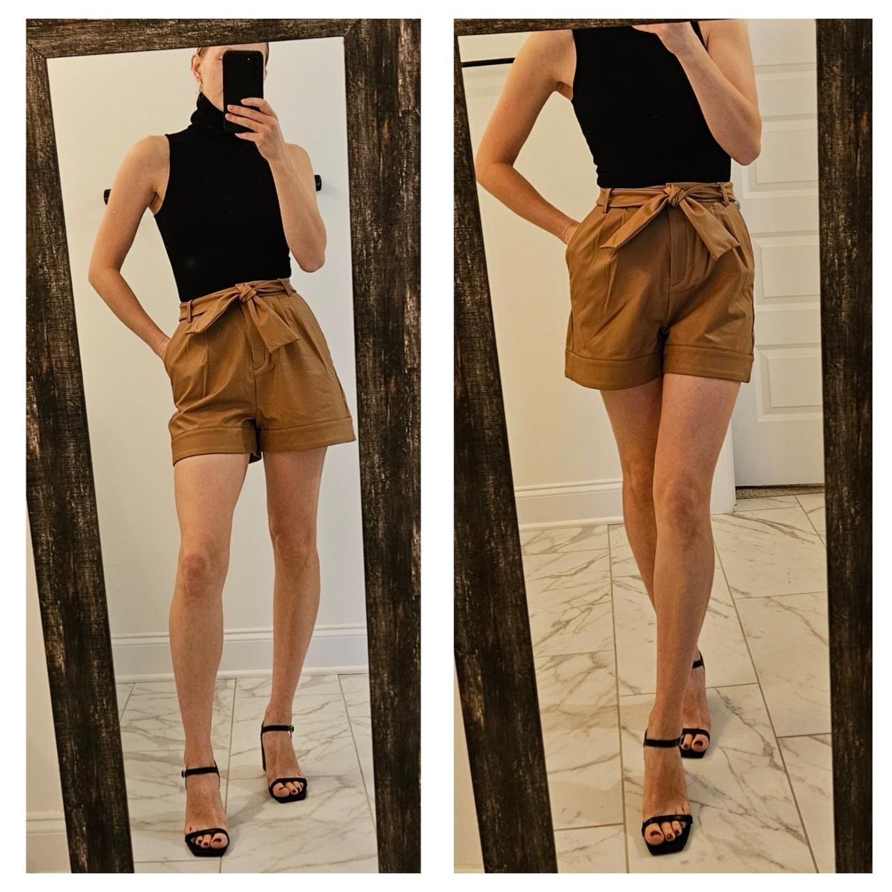 Express faux leather on sale shorts