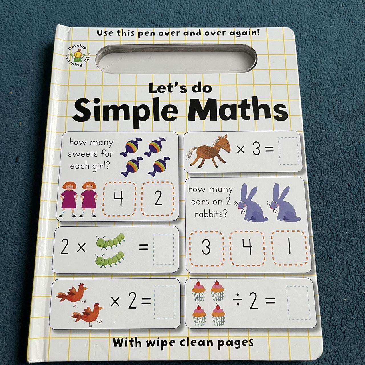 Let’s do simple maths - hb book - wipe clean book -... - Depop
