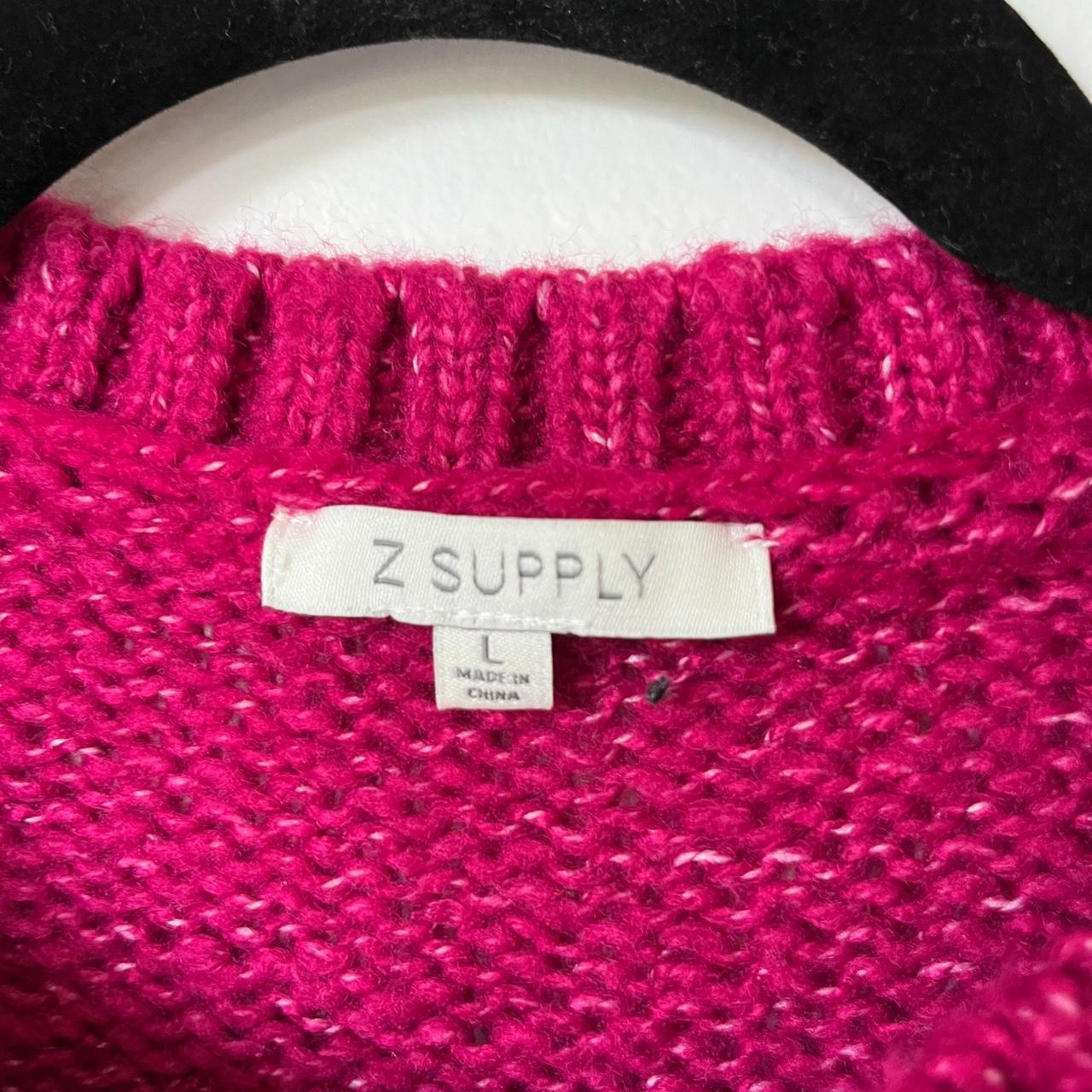 Z Supply shops Annie Puff Sleeve Pink Sweater