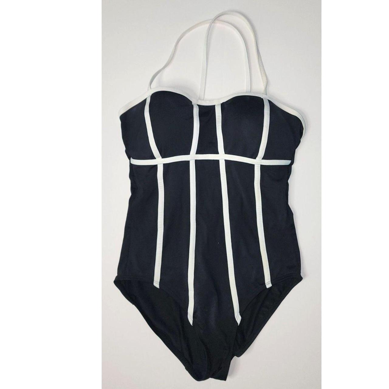 JAG Swimwear Black White One Piece Swimsuit Size. Depop