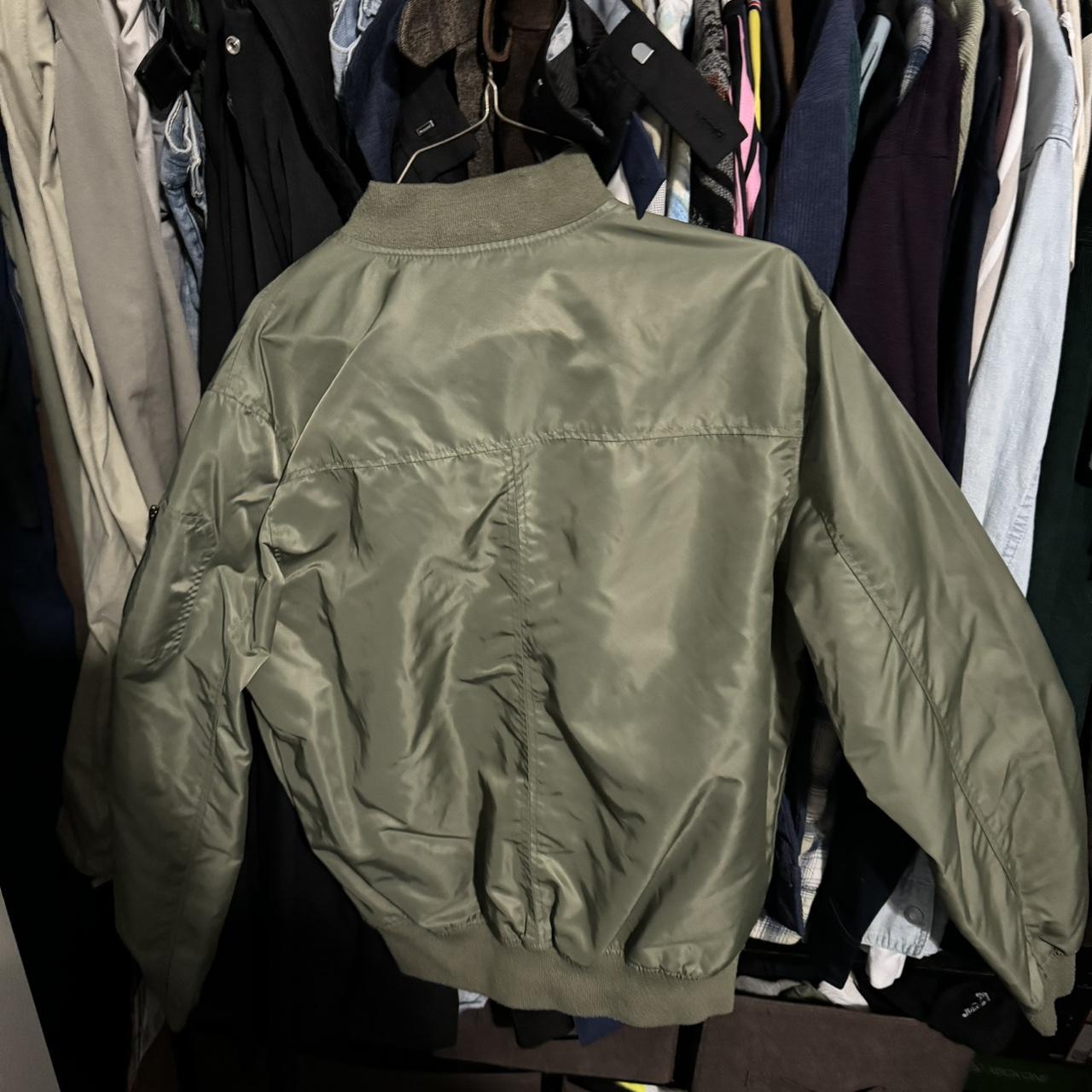 Olive bomber jacket. Used, but still looks new.... - Depop