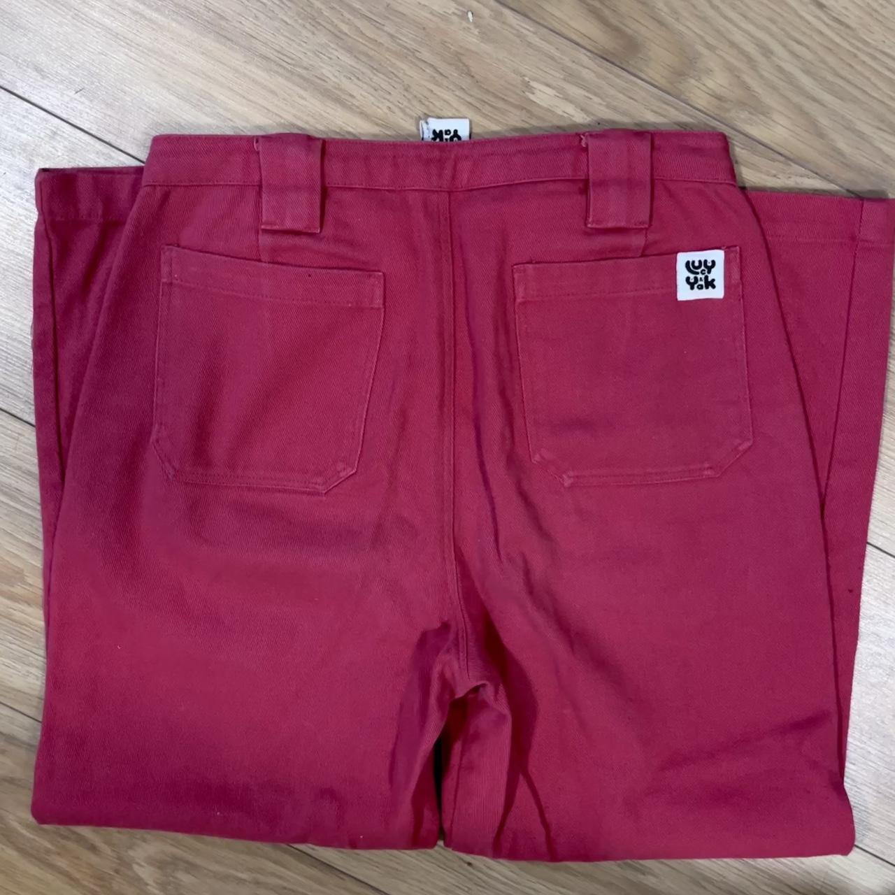 Lucy and Yak red barrel jeans W30 but fit me well... - Depop