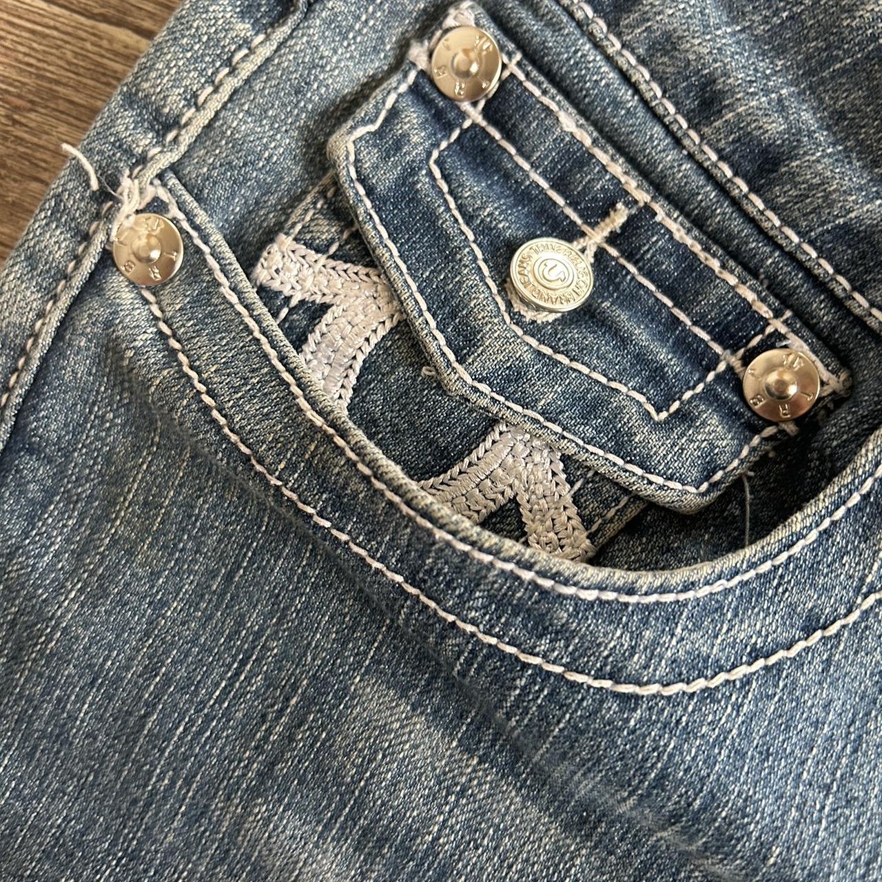 baggy true religion jeans ♡ color: washed blue ♡... - Depop