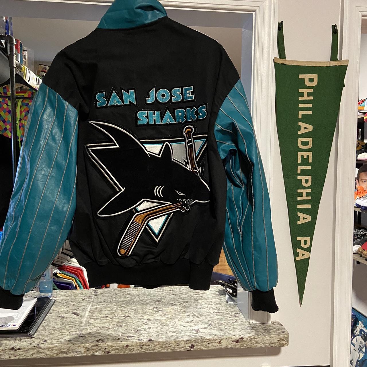 Vintage Jeff Hamilton San Jose Sharks Leather Jacket - Maker of Jacket