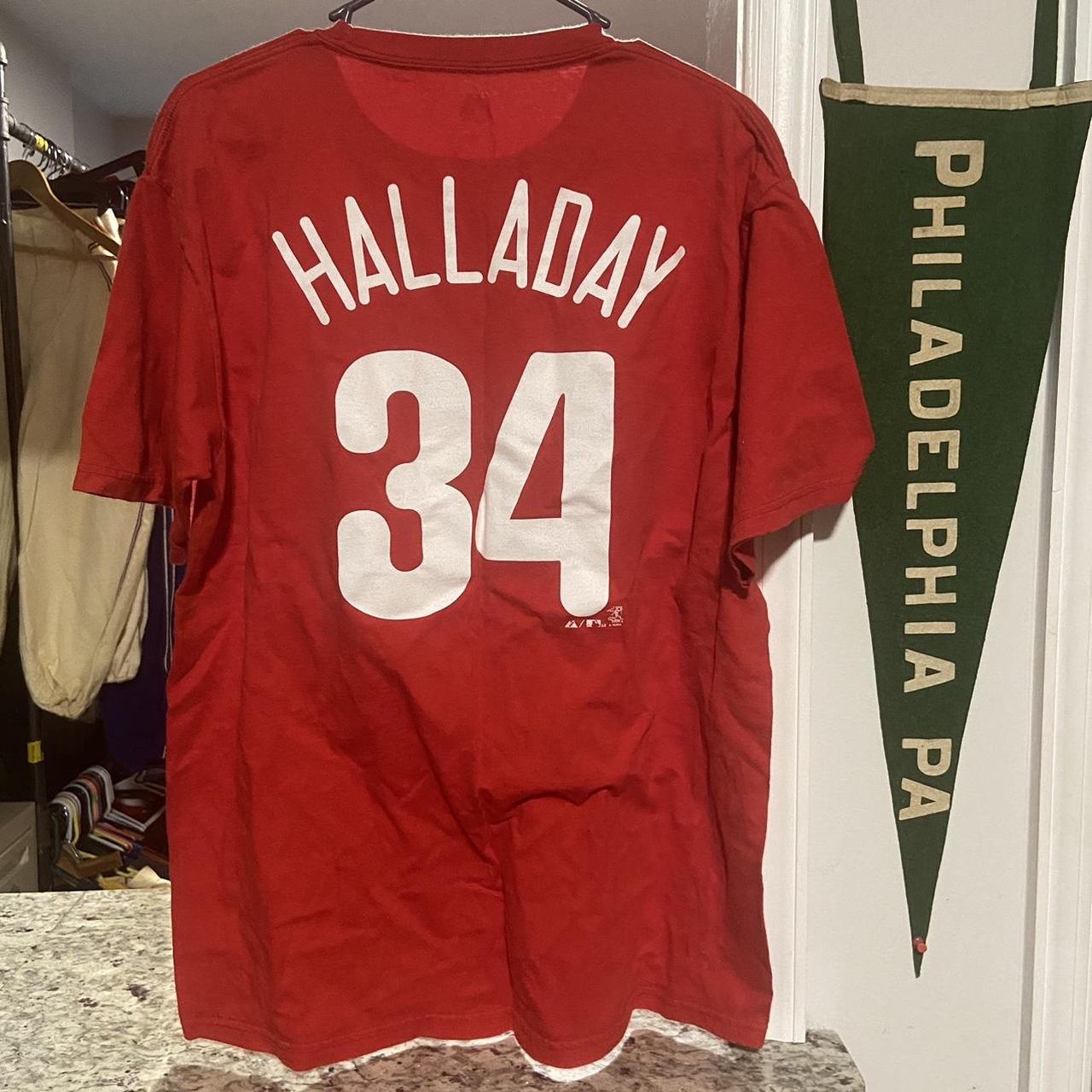 Majestic, Shirts, Phillies Jersey Roy Halladay 34