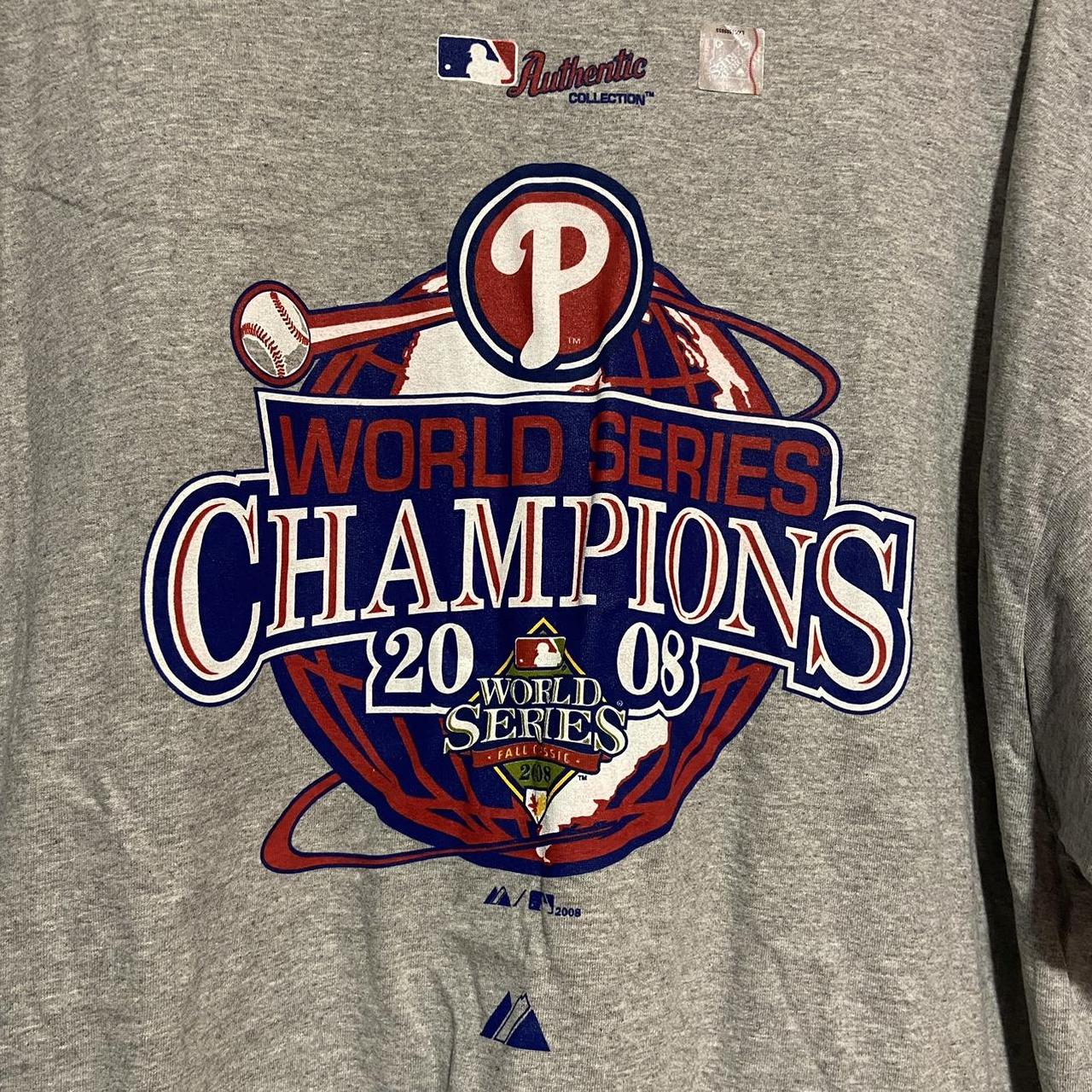 Majestic, Shirts, Mlb Phillies 208 World Series Champions Tshirt