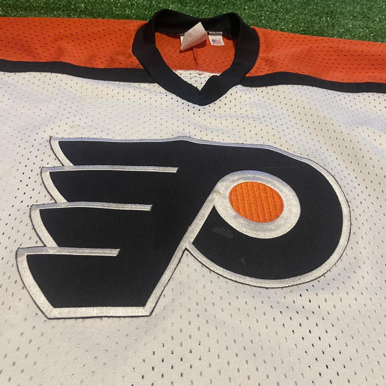 GoldenBearGarage Vintage Starter Mens Medium Blue Philadelphia Flyers Throwback Practice Hockey Jersey