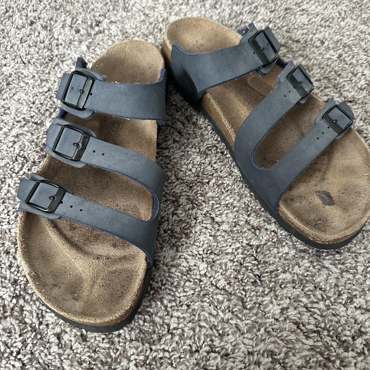 Blue Birkenstock Birki 3 Strap Sandals size 40