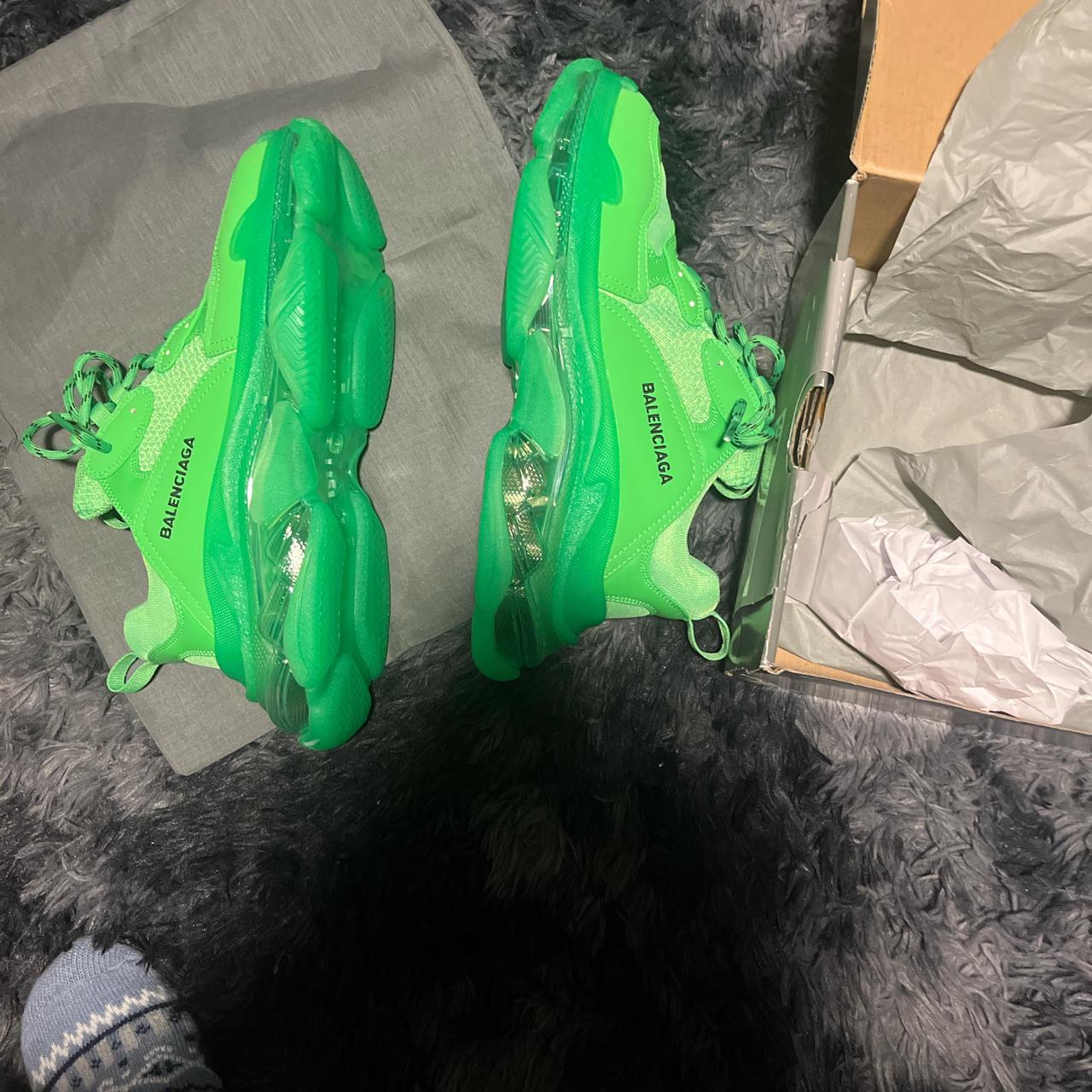 slime green triple s size 45 Depop