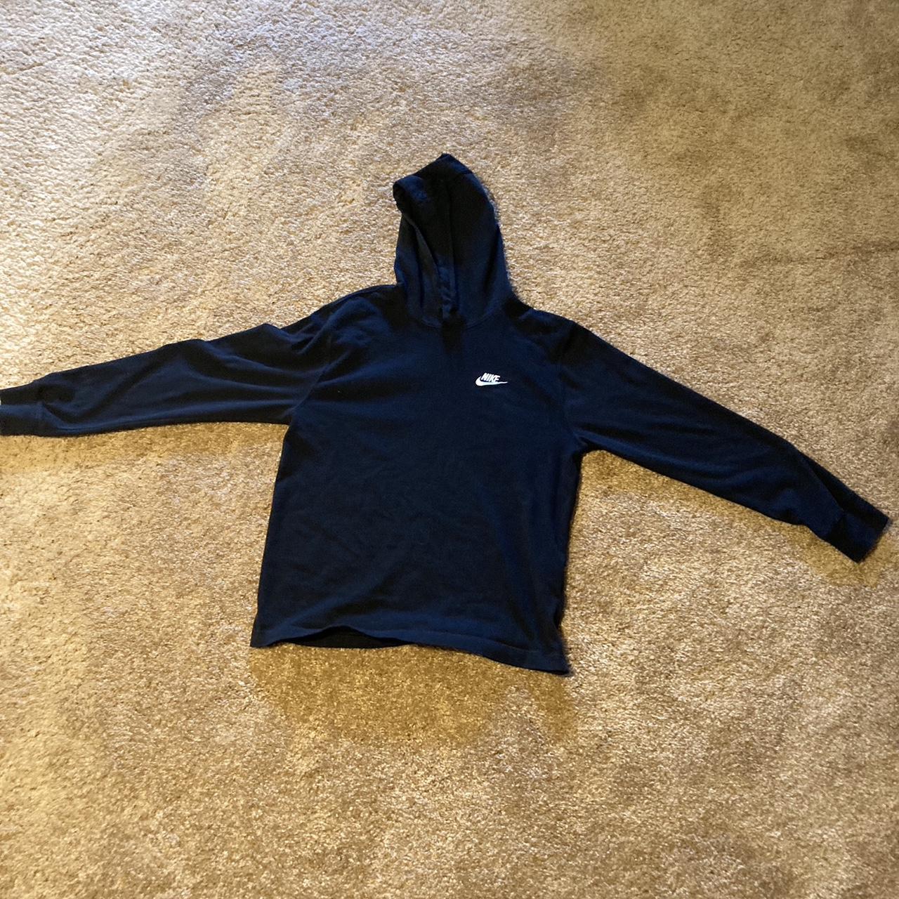 Small black Nike hoodie - Depop