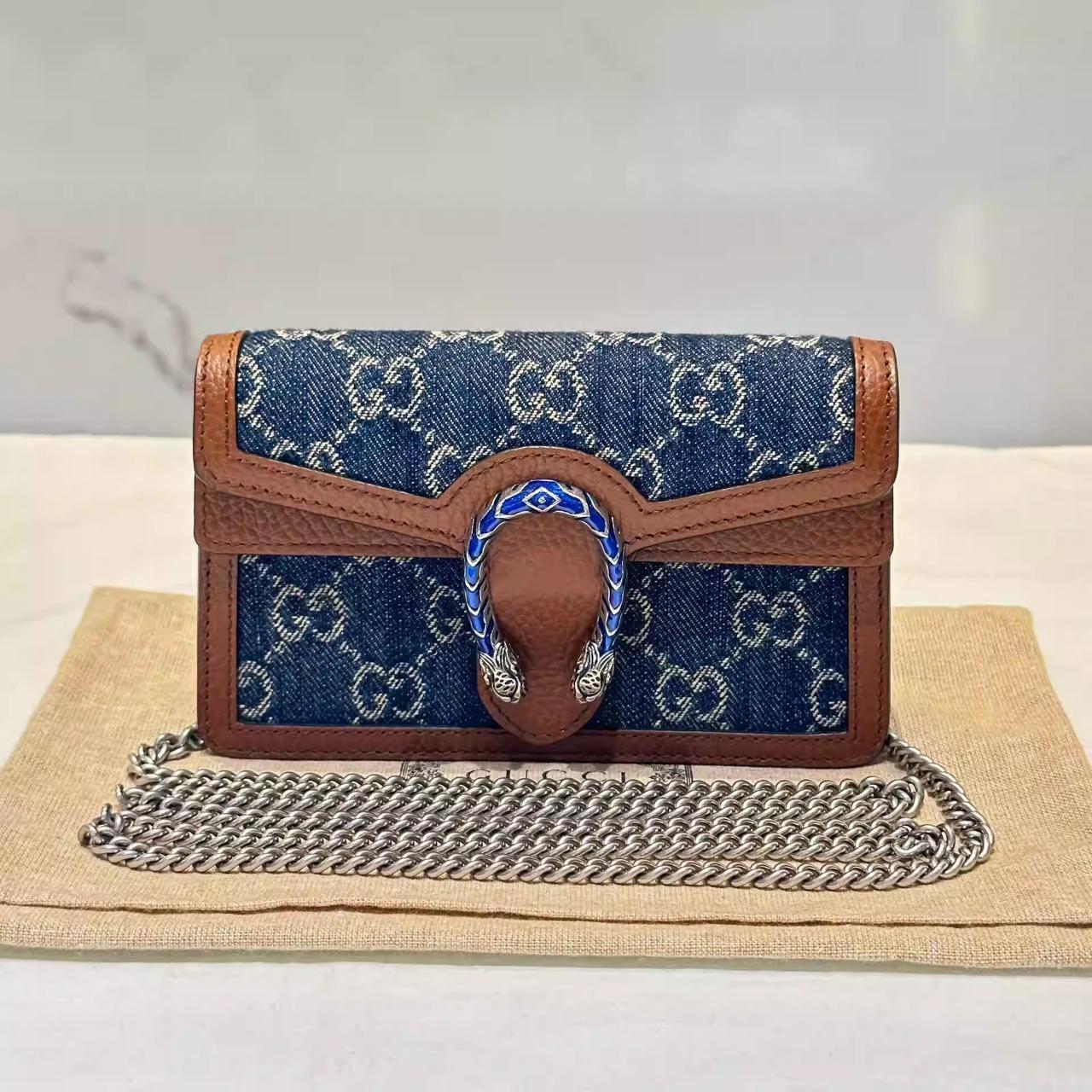 Gucci Dionysus Super Mini Denim Shoulder bag Depop
