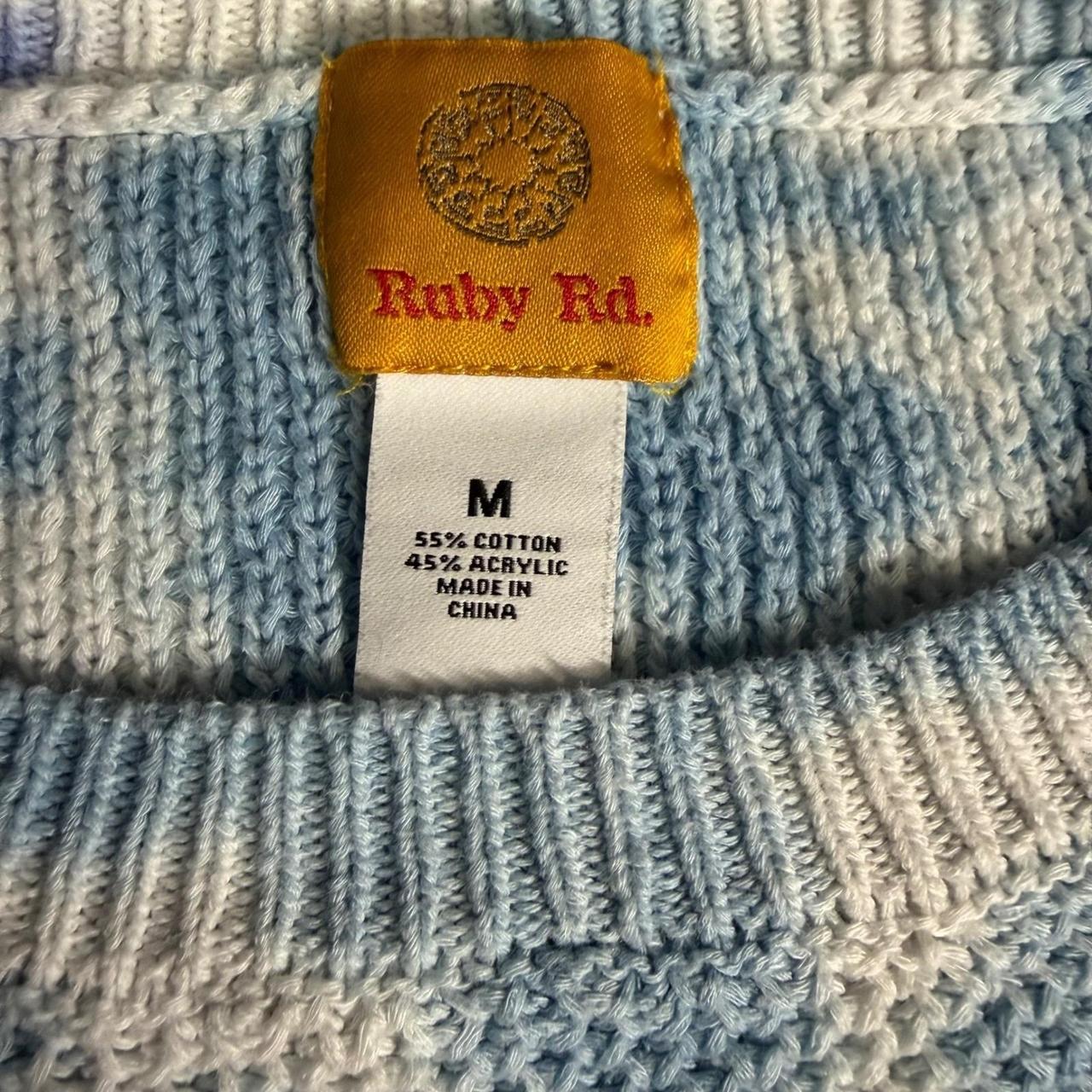 Ruby Rd. Women's Sweater - Orange/Blue - M – Ruby… - image 3