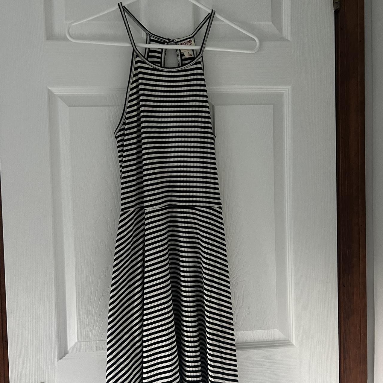 Mossimo black and white striped dress best sale