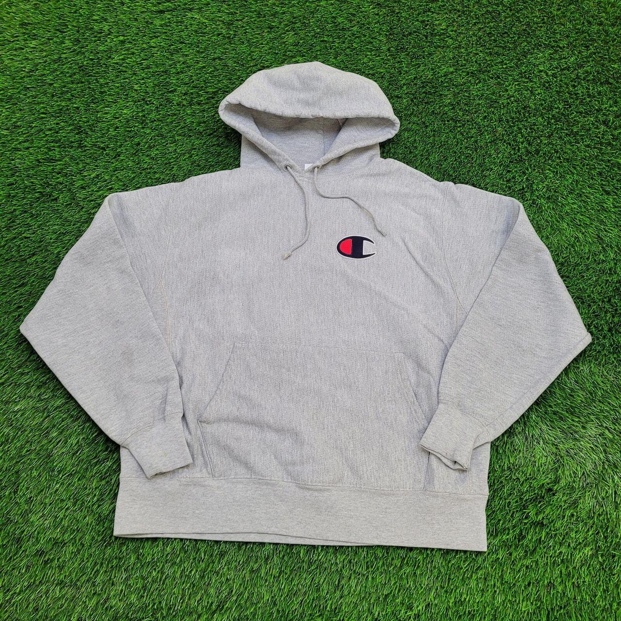 Champion shops big c logo white pullover hoodie