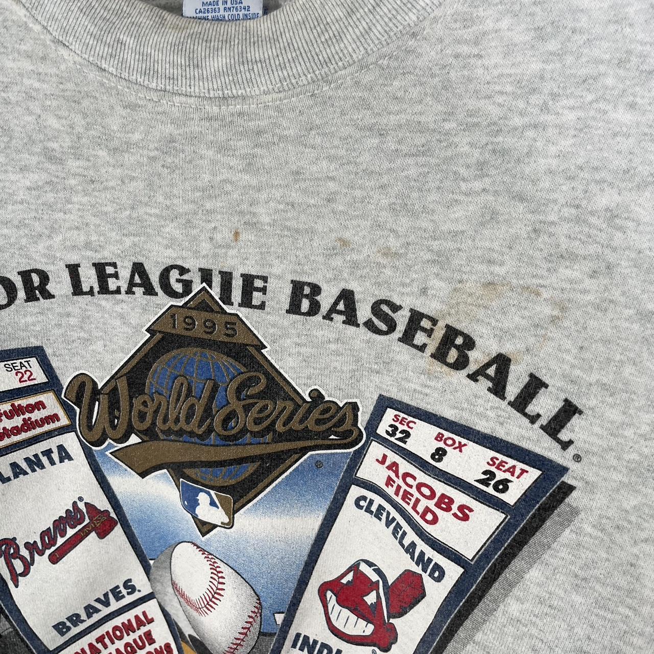 Vintage 1995 Atlanta Braves World Series Sweatshirt - Depop