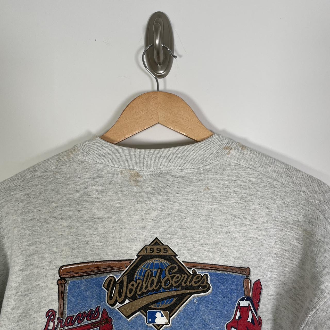 Vintage 1995 Atlanta Braves World Series Sweatshirt - Depop