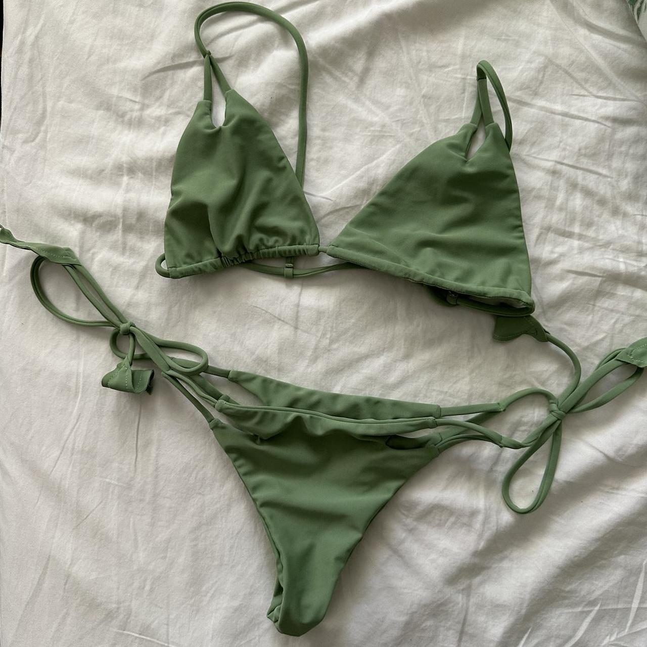 Benoa Swim string bikini set in Aina - seafood green... - Depop