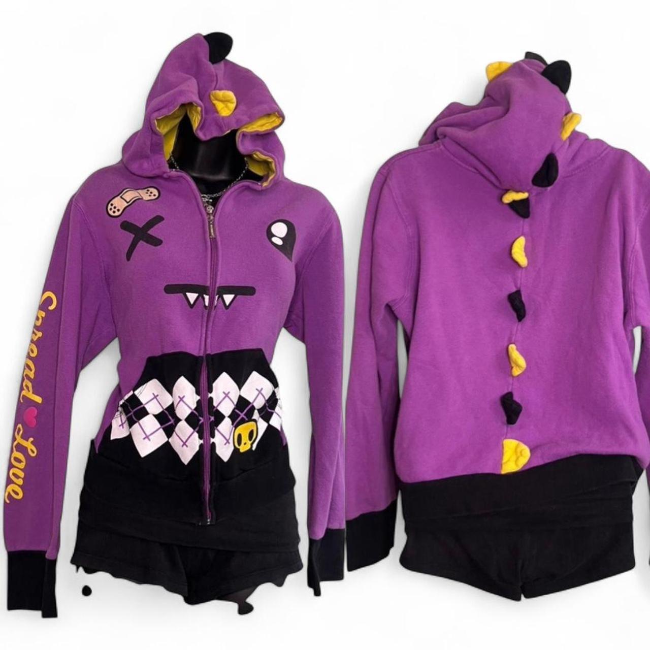 Abbey Dawn Avril Lavigne butterfly skeleton zip up | Depop